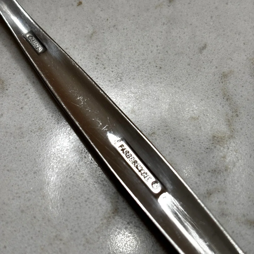 Farberware Dot Salad Forks 4 Stainless Steel 6 1/2